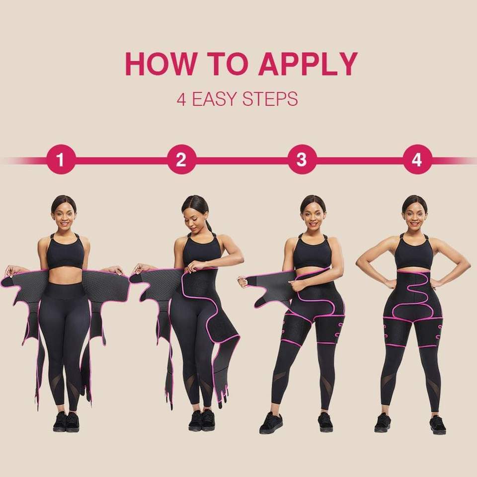 3 in 1 Belt Fat Burning Butt Lifter Powerful Slimming Leg Shaper - Sauna Effect