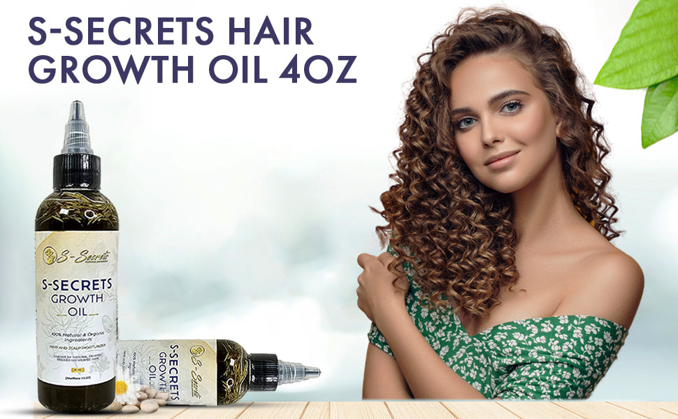 S-Secrets Hair Growth Oil 2oz, Herbs, Biotin, essential oils For All