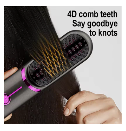 Electric Hair Brushes Wireless Hair Straightener Brush for Portable Rechargeable Hair Straightener Cordless Heating Comb
