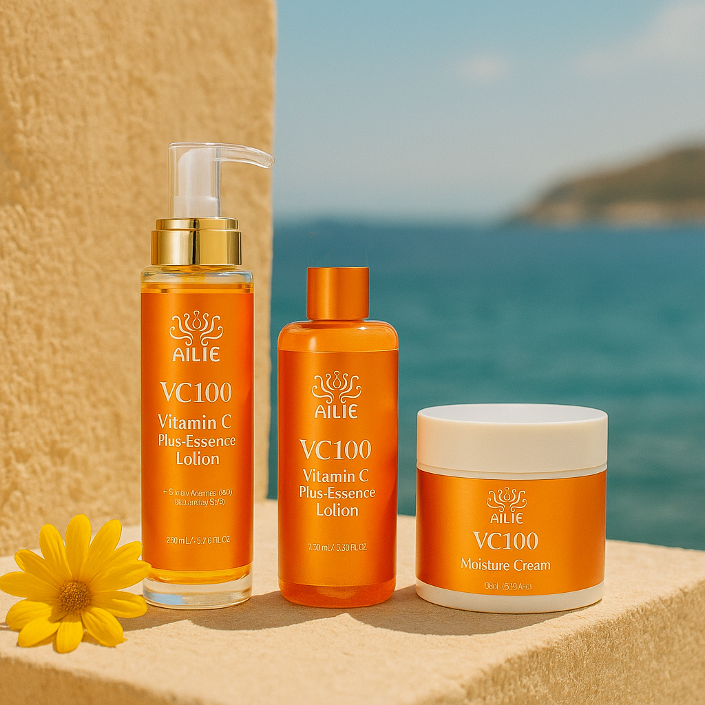 AILKE Vitamin C Whitening Kit For Women, Even Skin Tone, Clean Skin, Moisturizing, Anti Wrinkle & Aging, Glow Skin Set