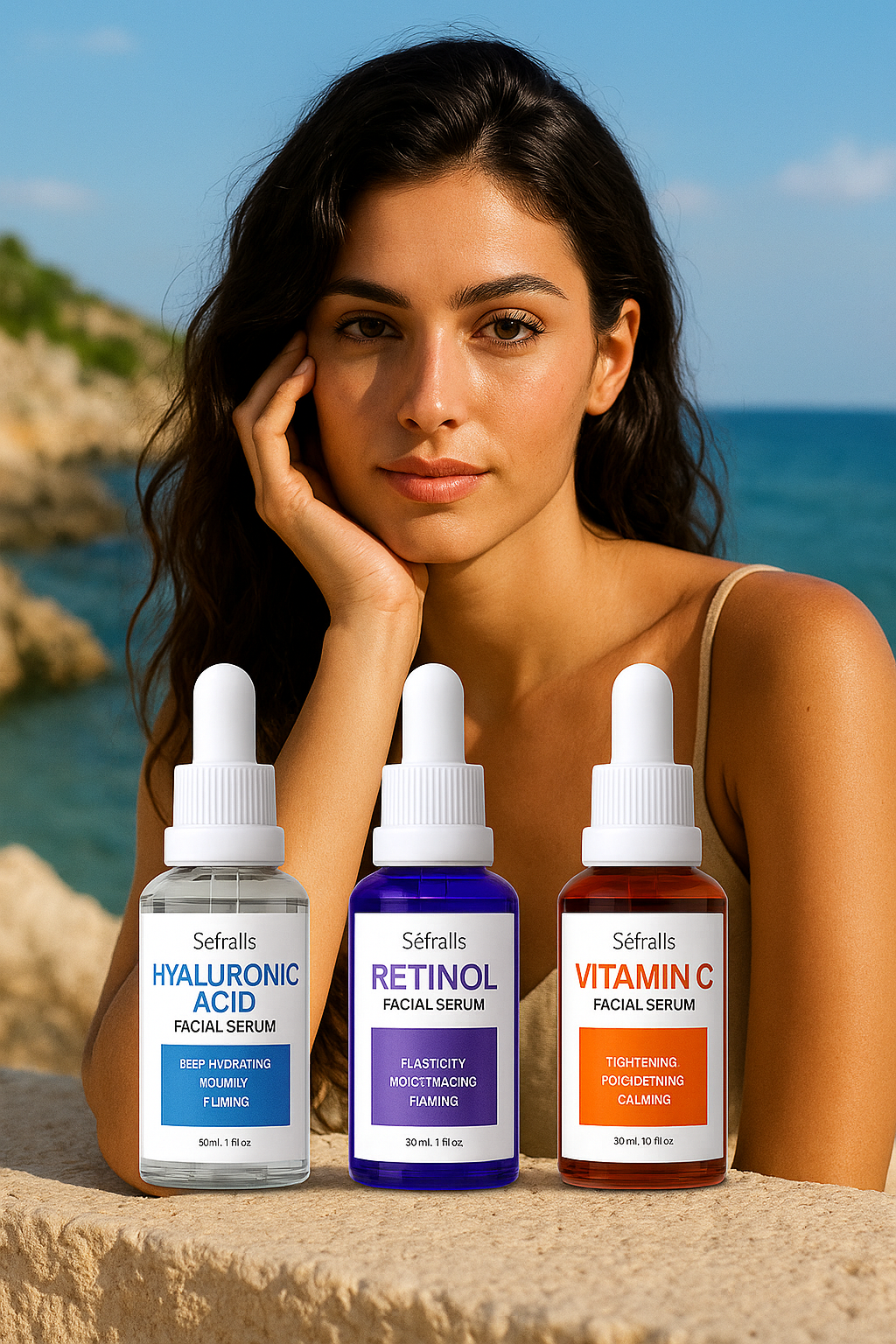 Sefrallys Act Face Serum Special – Premium Combo  -  Essence Set 30ml*3pcs With Vitamin-C Vitamin-A and Hyaluronic Acid Serum For Glistening -  Firming Hy