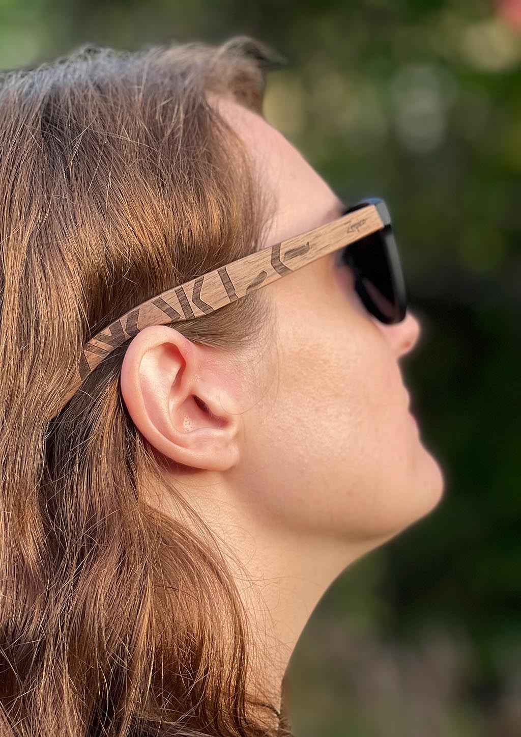 Eyewood | Engraved wooden sunglasses - Viking Runes - Suomi