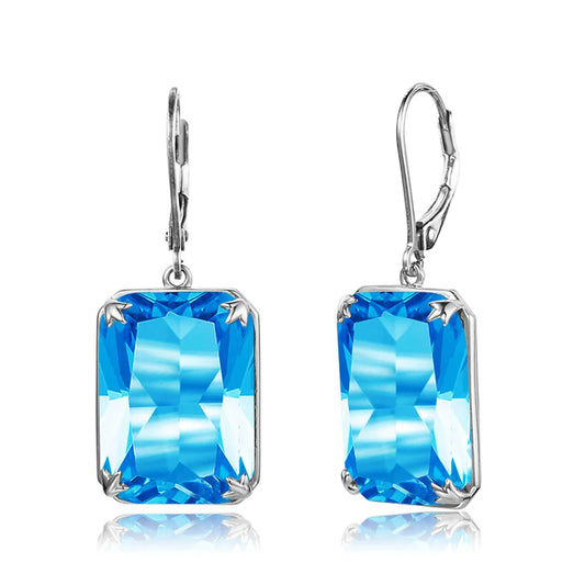 Viking Blue Topaz Earrings - Collection The Eyes of Freyja