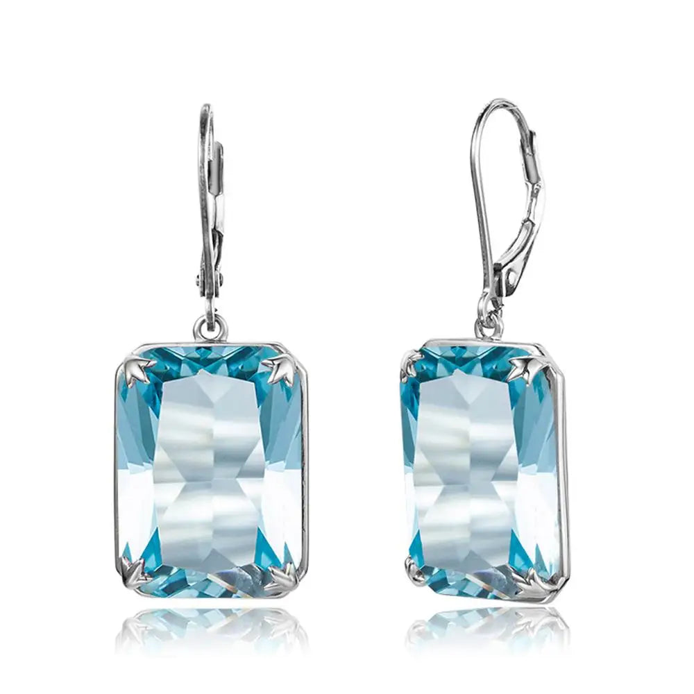 Viking Blue Topaz Earrings - Collection The Eyes of Freyja