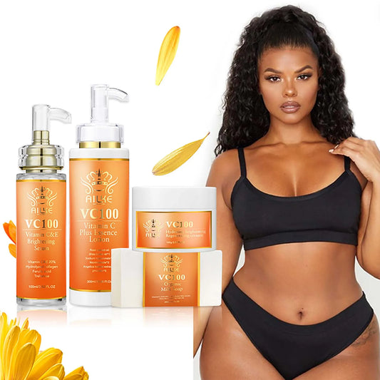 AILKE Vitamin C Whitening Kit For Women, Even Skin Tone, Clean Skin, Moisturizing, Anti Wrinkle & Aging, Glow Skin Set