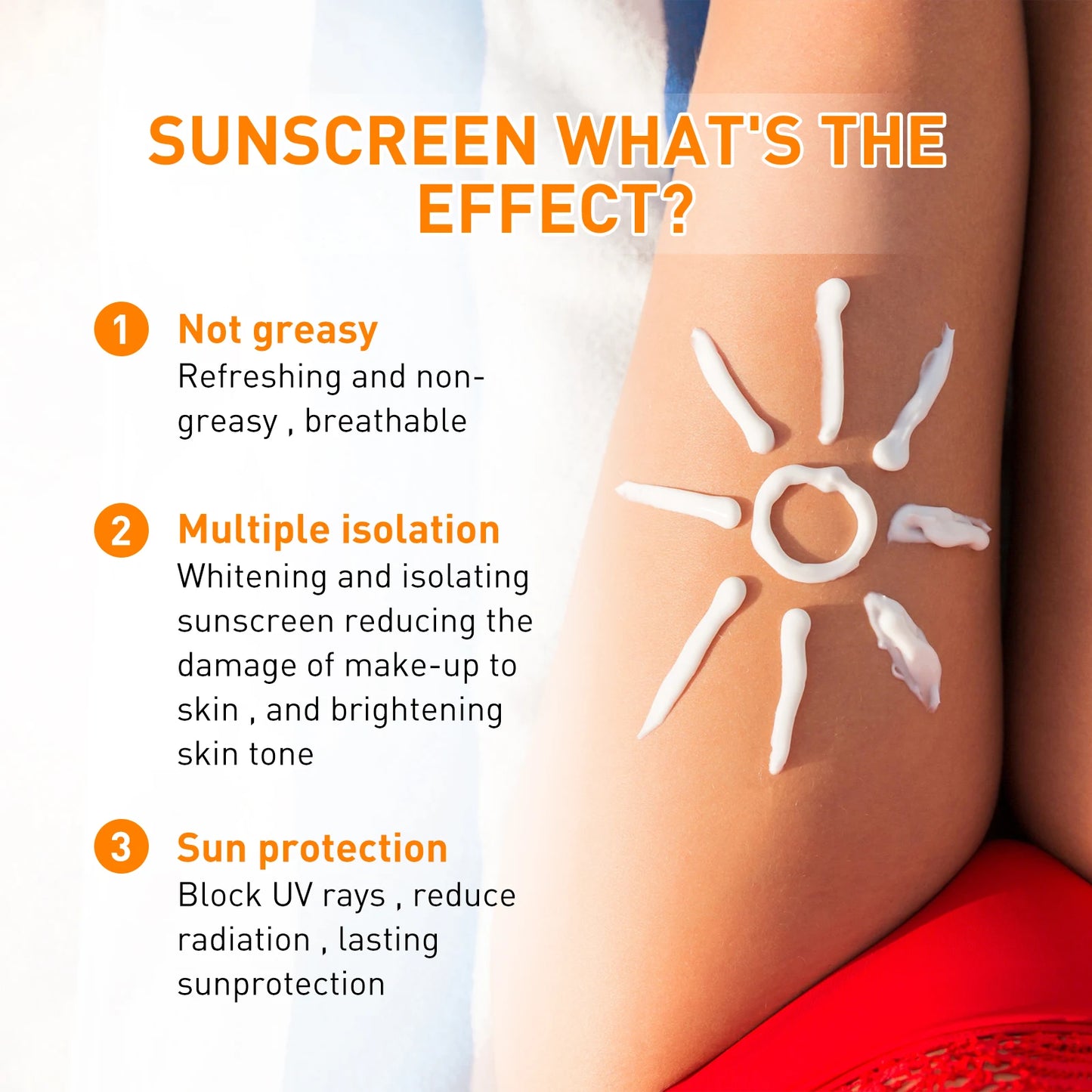 New Invisible Fluid Sunscreen SPF 50+ High Quality Water + Sweat Resistant Hydrating Moisturize Lotion Sunscreen Liquid Cream