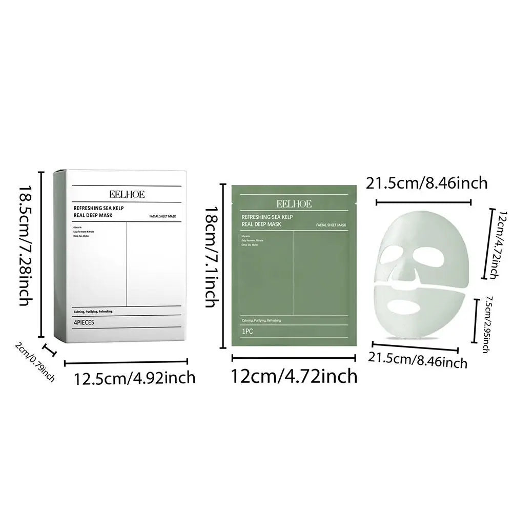1/4Pcs Deep Collagen Overnight Face Mask Seaweed Collagen Essence Hydrating Overnight Hydrogel Mask Improve Elasticity, Firming