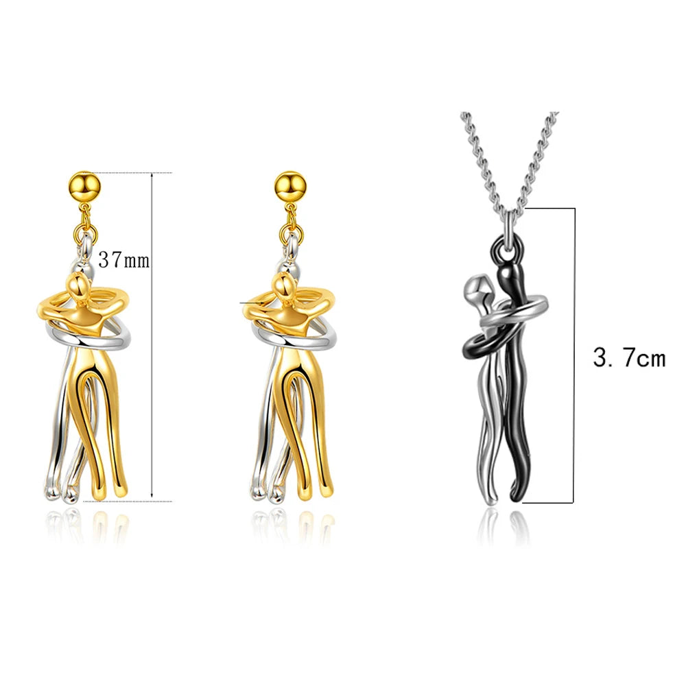 Embrace Necklace & Hug Earrings Set