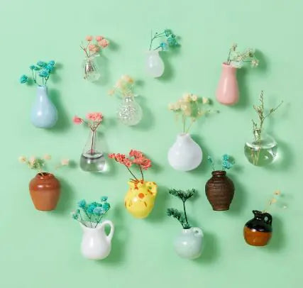 Plant Ceramic Vase Fridge Magnets