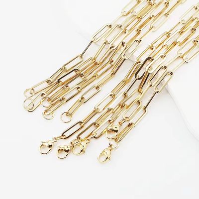 Paper clip chain necklace - 18 inch