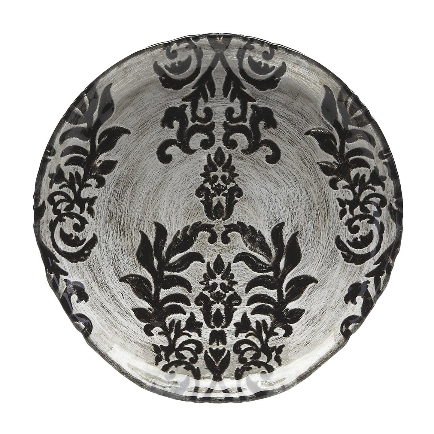 DAMASK Black Velvet Gilded Glass Canapé Plates