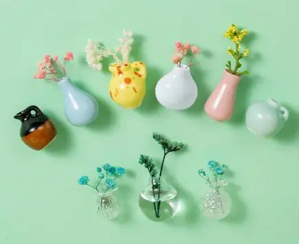 Plant Ceramic Vase Fridge Magnets