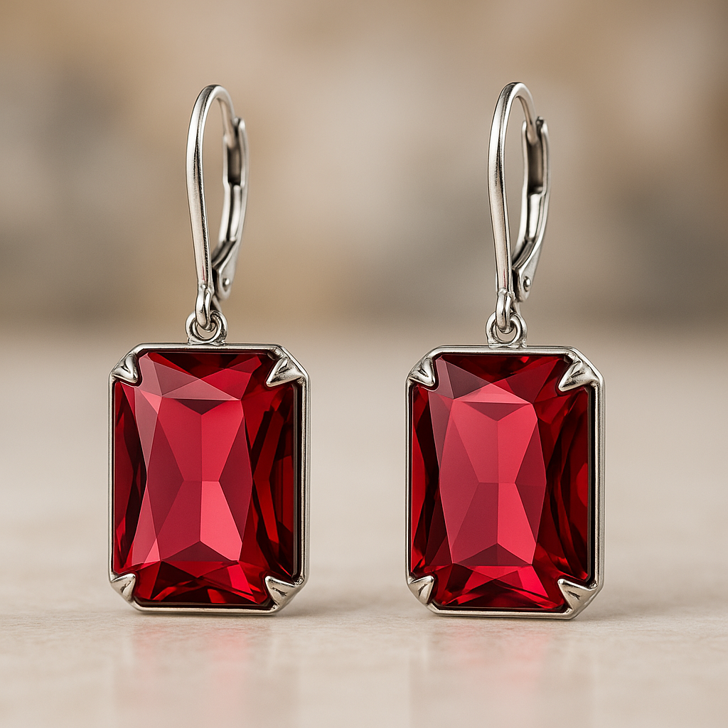 Viking Ruby Earrings - Collection The Eyes of Freyja