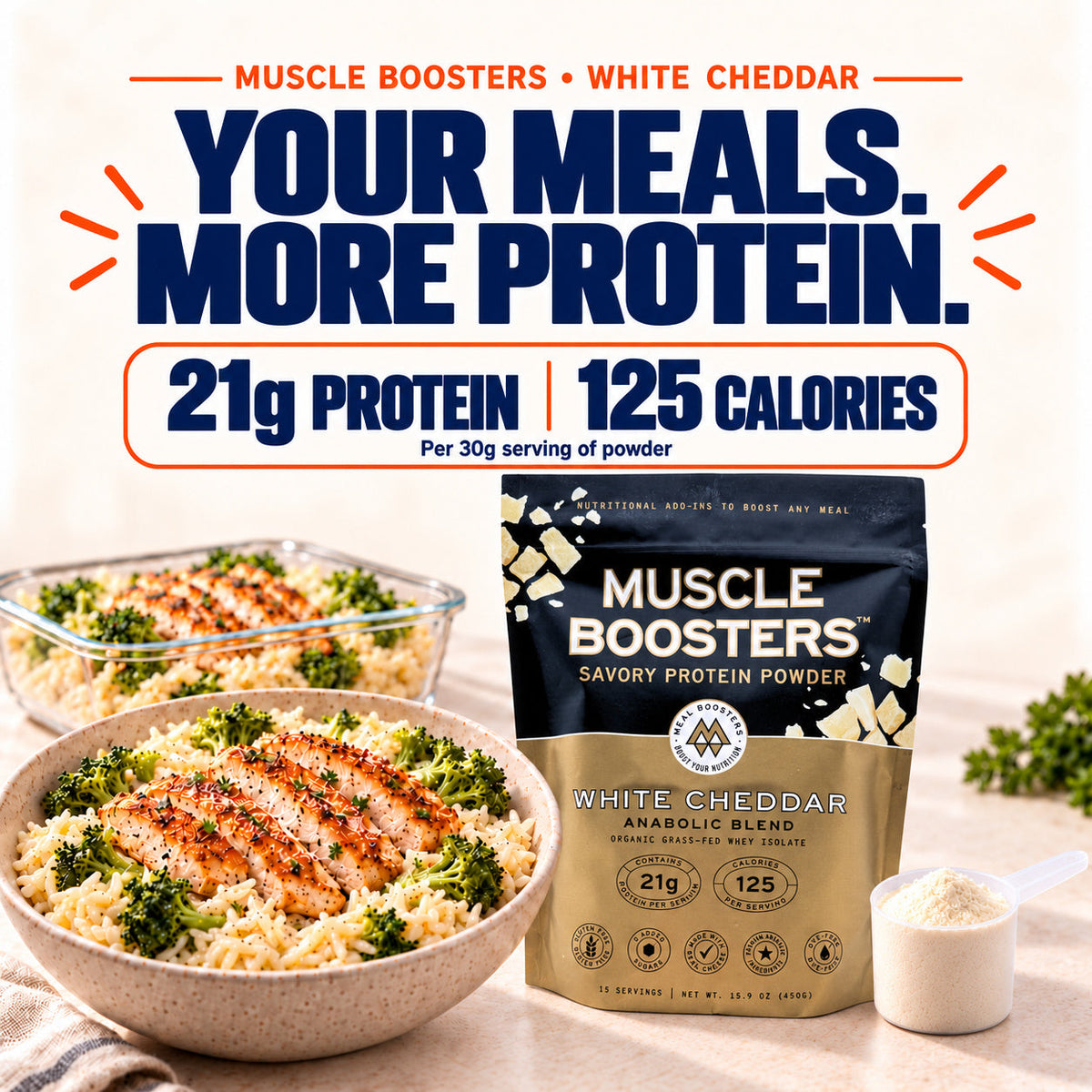 Muscle Boosters White Cheddar - Anabolic Blend