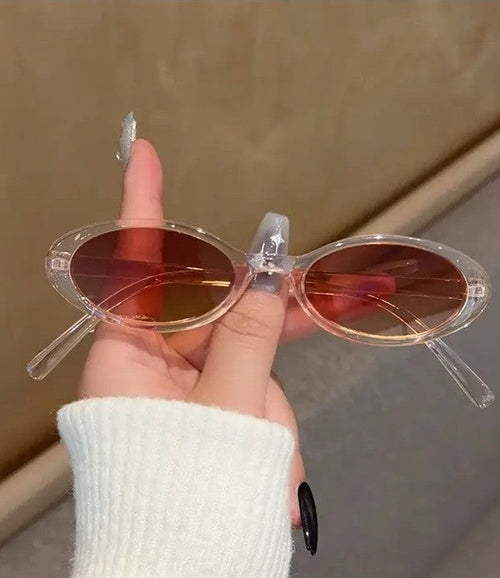 Retro Oval Cat-Eye Sunglasses