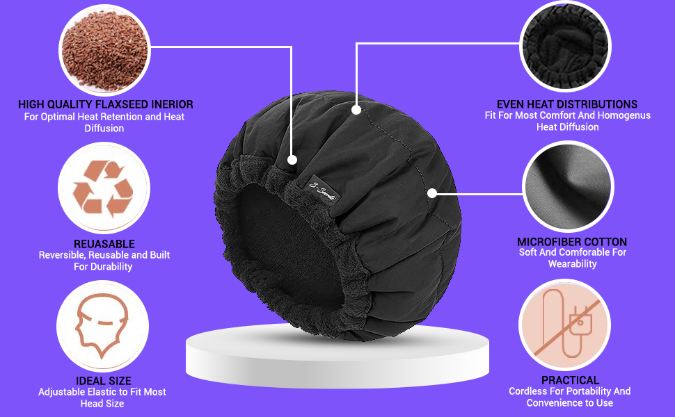 Heat Cap For Deep Conditioning - Microwave Heated Hair Cap With