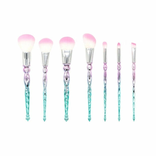 Green And Pink Makeup Brush Set