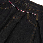 American High Street Design Denim Wide Leg Long Pants Men's Vibe Trendy Side Pleated Loose Casual Trousers