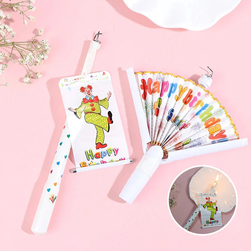 Clown Fan Surprise Party Candle