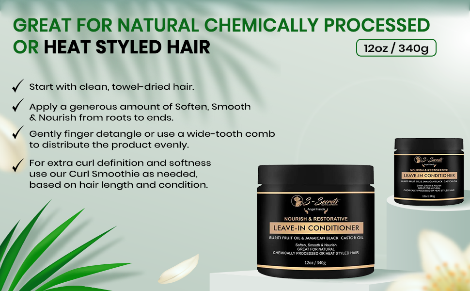Leave-in Conditioner Treatment For All Hair Types Sulfates, Paraben,