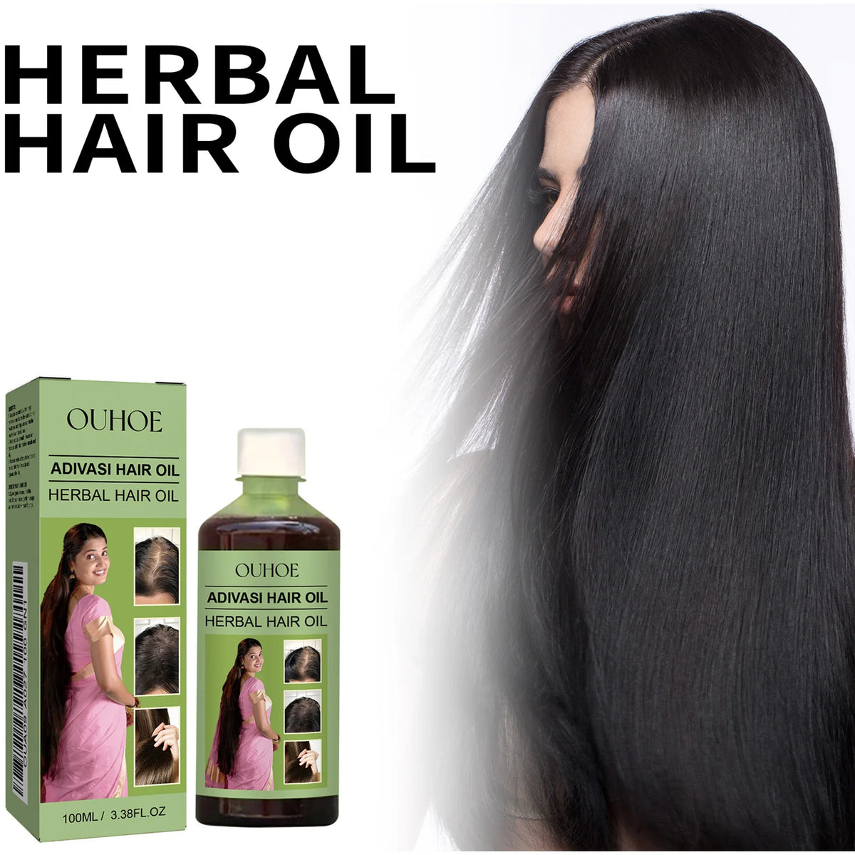 OUHOE Herbal Scalp & Hair Care Oil – Nourishing Treatment