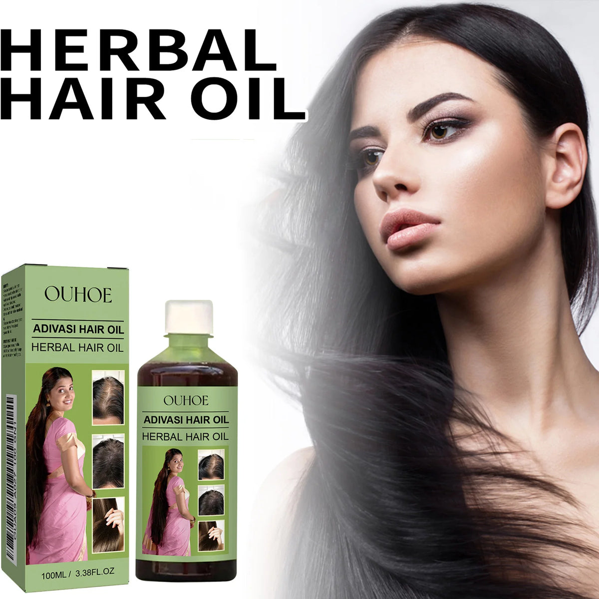OUHOE Herbal Scalp & Hair Care Oil – Nourishing Treatment