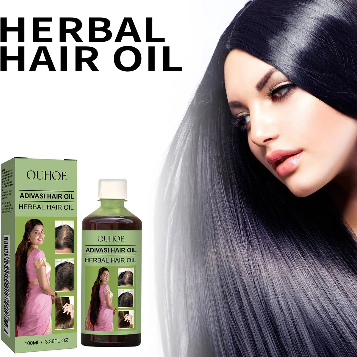 OUHOE Herbal Scalp & Hair Care Oil – Nourishing Treatment