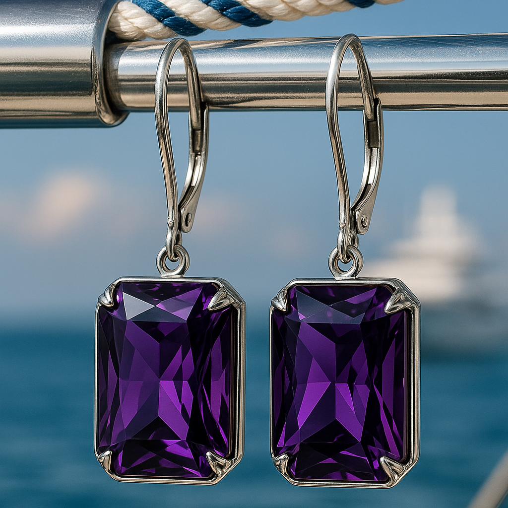 Viking Amethyst Earrings - Collection The Eyes of Freyja