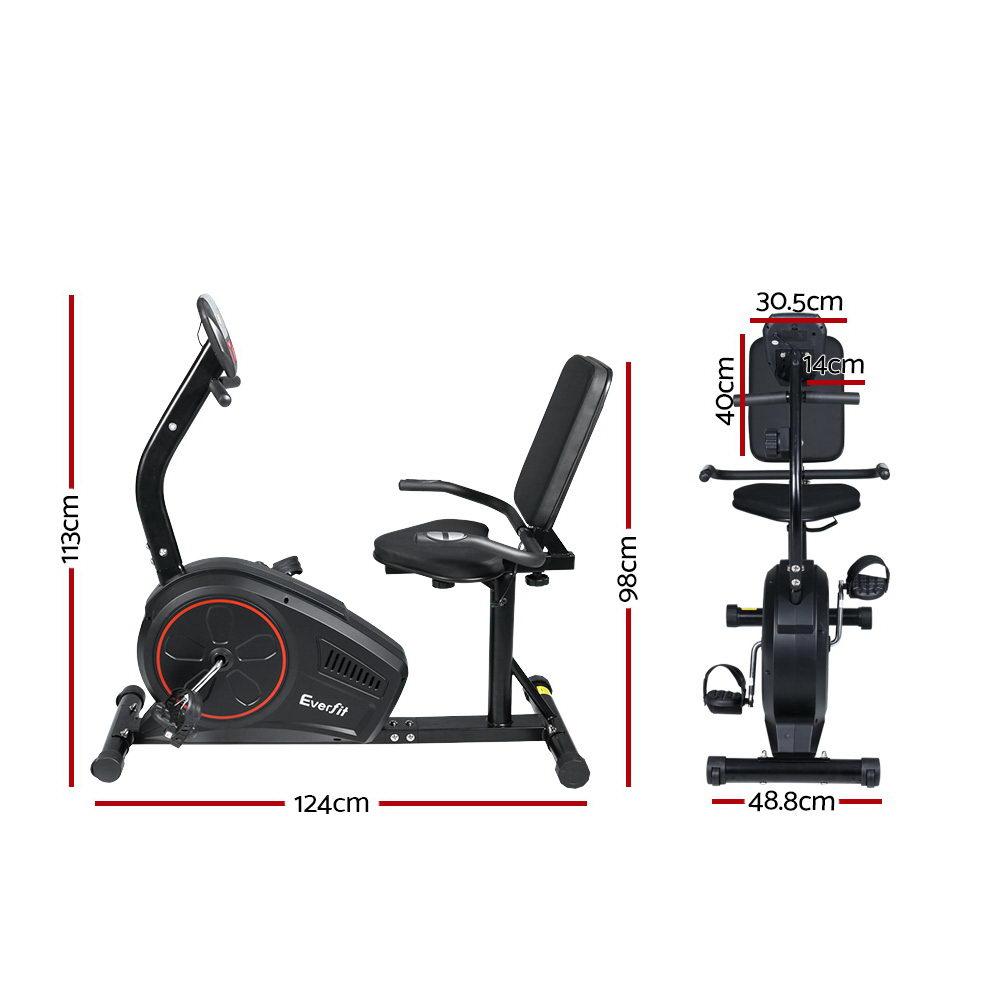 Everfit Exercise Bike Magnetic Recumbent Indoor Cycling Home Gym