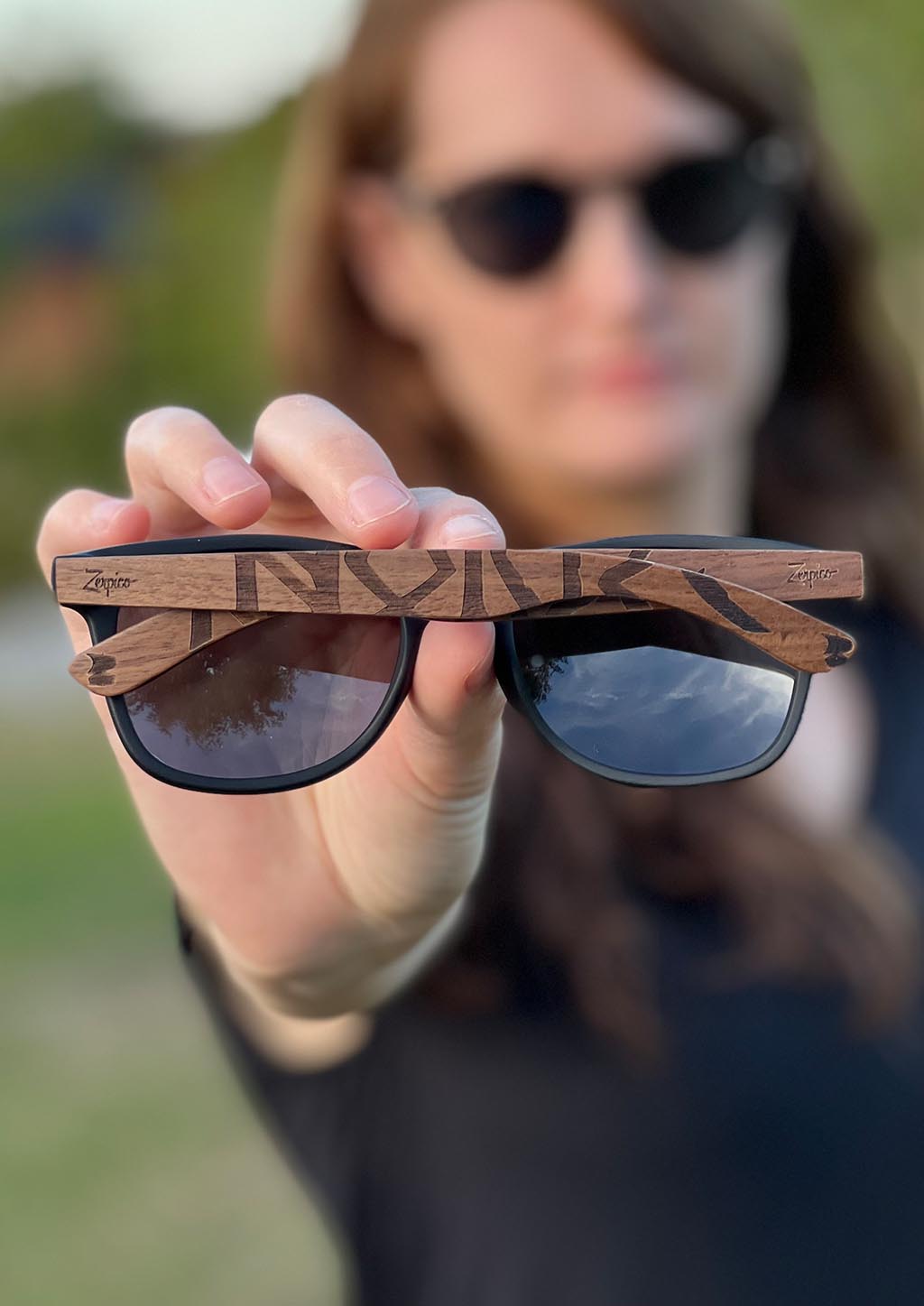 Eyewood | Engraved wooden sunglasses - Viking Runes - Suomi