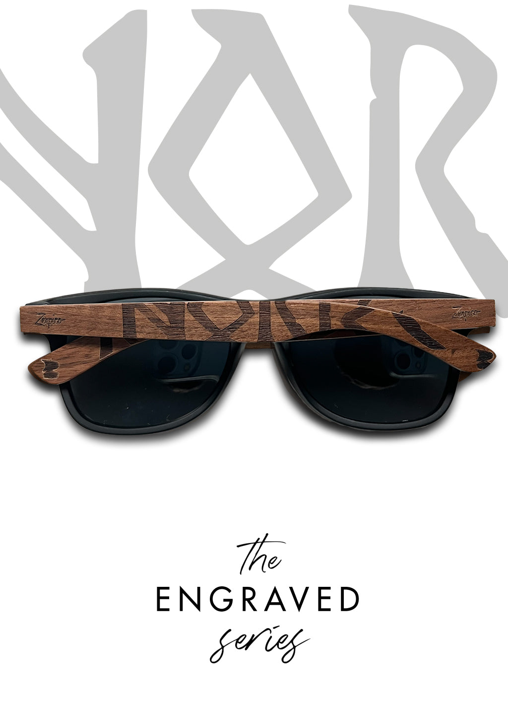 Eyewood | Engraved wooden sunglasses - Viking Runes - Suomi