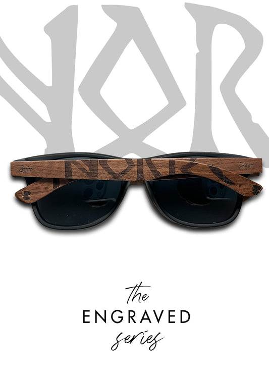 Eyewood | Engraved wooden sunglasses - Viking Runes - Suomi