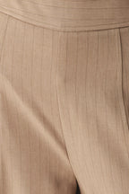 MOCHA MOMENT PINSTRIPE WIDE LEG PANTS