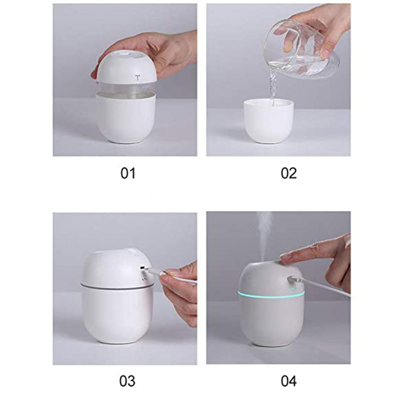 220ML Ultrasonic Mini Air Humidifier Aroma Essential Oil Diffuser USB