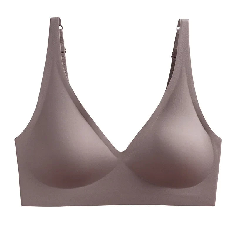 Push Up Seamless Bras For Women Non-wire Brassiere V-neck Bralette Removable Padded Sports Underwear Female Sexy Lingerie S-XXL