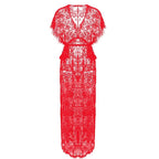 Women's Underwear Gowns Night Dress Lace Robe Wedding Gowns Women's Sleepwear Sexy Robe Floral Nightgown Long