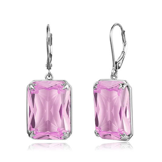 Viking Pink Stone Earrings - Collection The Eyes of Freyja