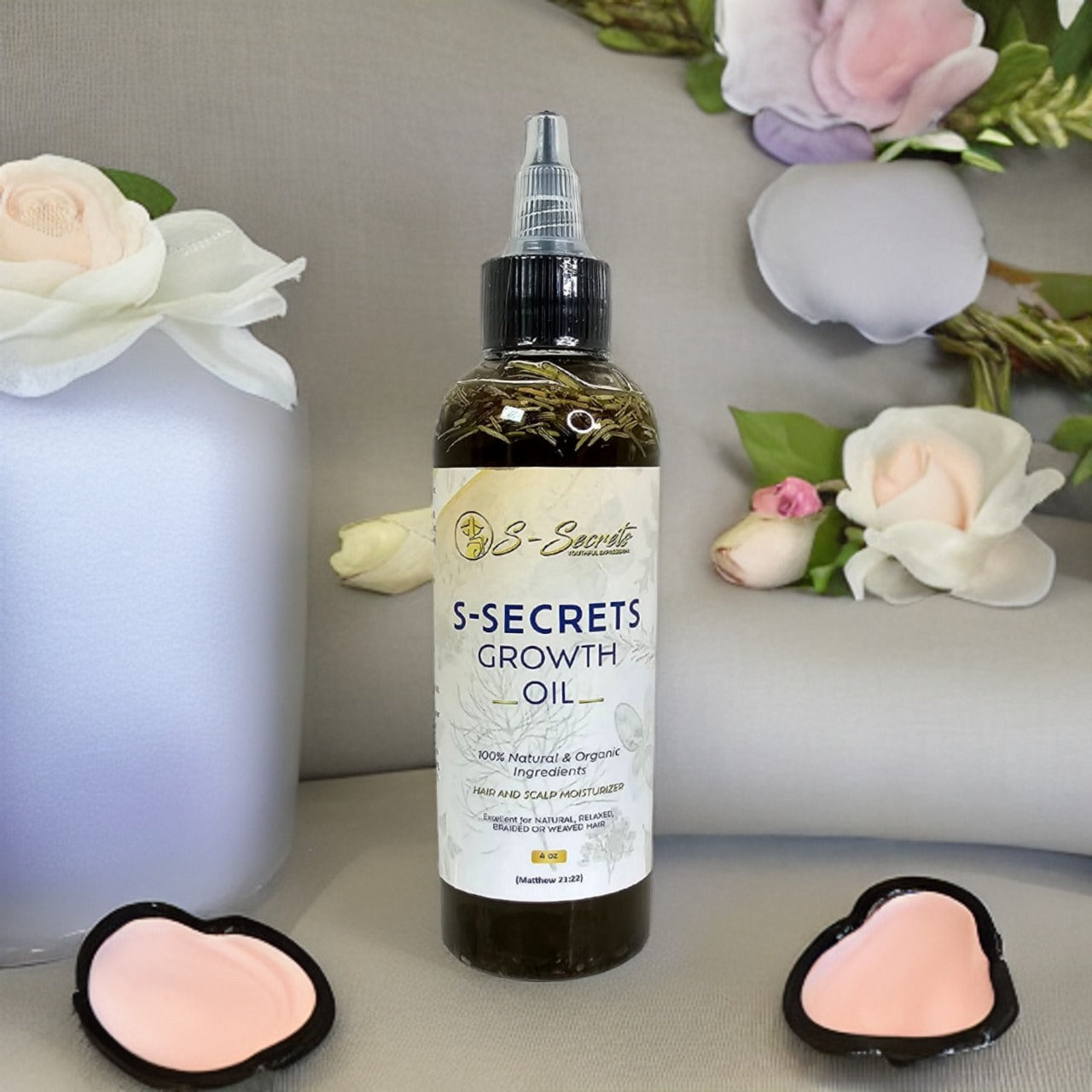 S-Secrets Hair Growth Oil 2oz, Herbs, Biotin, essential oils For All