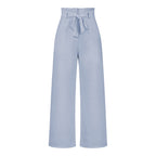 Fashion Workwear Women Dress Work Pant Casual All Matching Wide Leg Trousers Belt Commuting Pants Summer