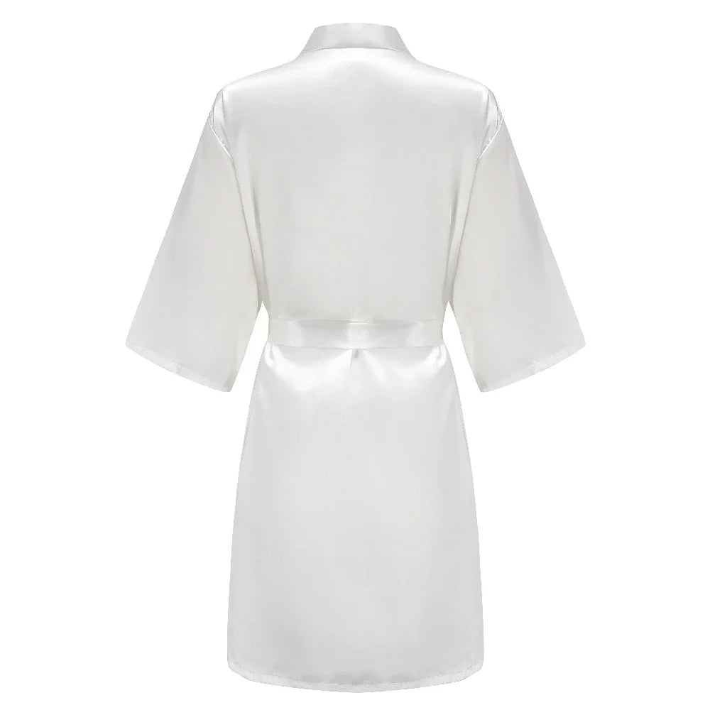 Sage Green Bridal Satin Robe Women Spanish Wedding Robe Novia Kimono Bride Party Bridesmaid Robes