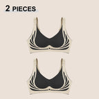 1/2Pcs/Set Women Push Up Bras Seamless Comfortable Angel Wings Bras Set Trendy Soft Breathable Underwear Female No Wire Lingerie