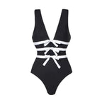 2025 Sexy Women's Swimsuit New Strapless Simple One-piece Swimwear with Shorts Two-piece Set Sliming Bodysuit Beachwear Monokini