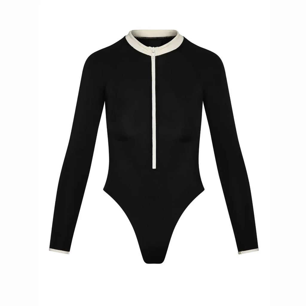 Vintage Mesh Print Swimming Suit for Women Long Sleeve High Waist One Piece Swimsuit 2025 Beach Bathing Suit Купальник