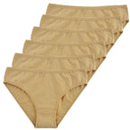 6pcs Women Panties Girl Sexy Underwear Solid Color Middle-Waisted Briefs Female Ventilation Soft Cotton Women's Underpants
