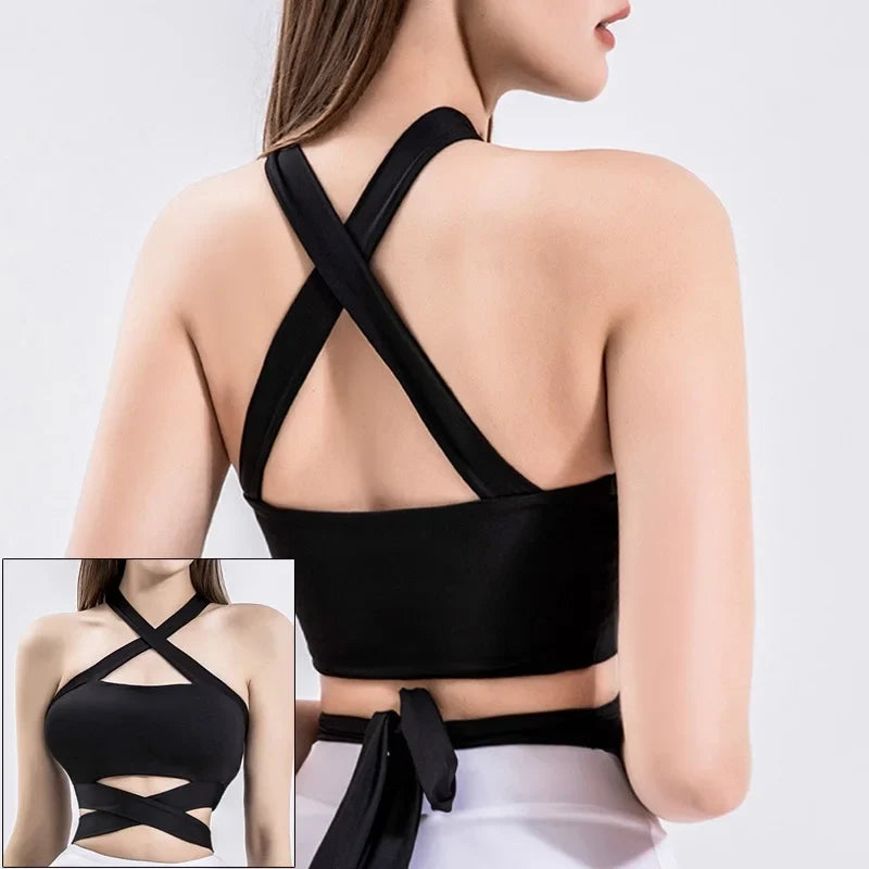 Cloud Hide Black Sports Bra Women Fitness HOT Girl Underwear Push Up Yoga Crop Top Bras Solid Athletic Vest Gym Shirt Sportswear