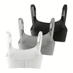 3 PCS Set Breathable Front Open Nursing Bra Maternity Underwear Pregnancy Bra Full Cup Wireless Comfortable Breastfeeding Bra