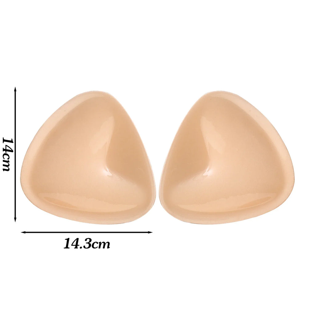 Thicken Chest Push Up Sticky Bra Double Sided Women Swimsuit Bikini Removeable Silicone Self-adhesive Cup Enhancer Chest Pad