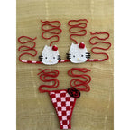 Sanrio Cute Bikini Set Crochet Girls Swimsuit Hello Kitty Sexy Bathing Suit Kwaii Women Swim Suit Bandage Micro Bikinis Swimwear