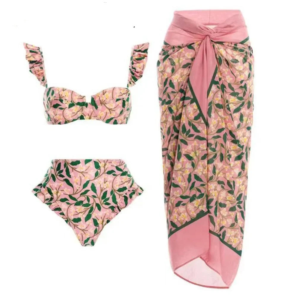 2023 Sexy Fashion One Piece Swimsuit Solid 3D Flower Summer Women Swimwear Beachwear Summer Luxury Monokini Bathing Suit