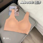 A /B / C Fixed Cup Seamless   Oversized Bra Thin Push Up  Women Underwear